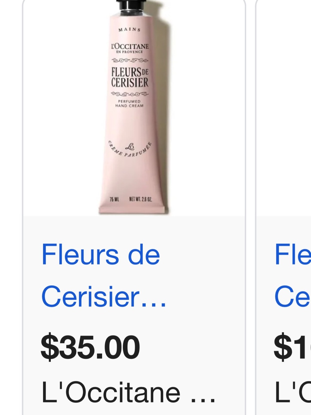 L'OCCITANE Fleurs de Cerisier Light Pink Boxed Hand Cream